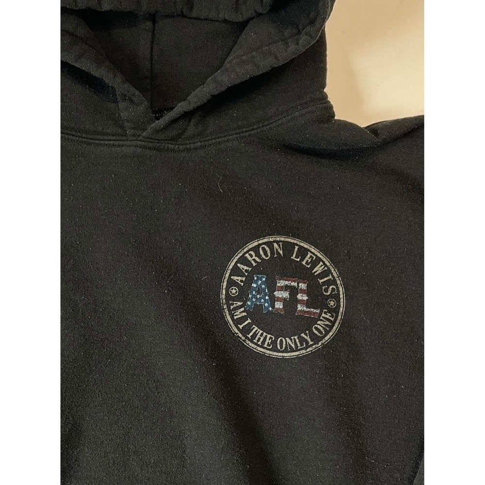 Aaron Lewis Am I The Only One Tour Hoodie Black Medium AFL Graphic Sweatshirt - Picture 3 of 10